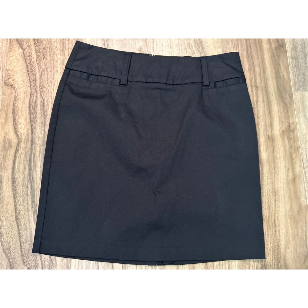 Maurices Women's‎ Size 9/10 Black Pencil Skirt Belt Loops  Stretch Skirt 32x20"